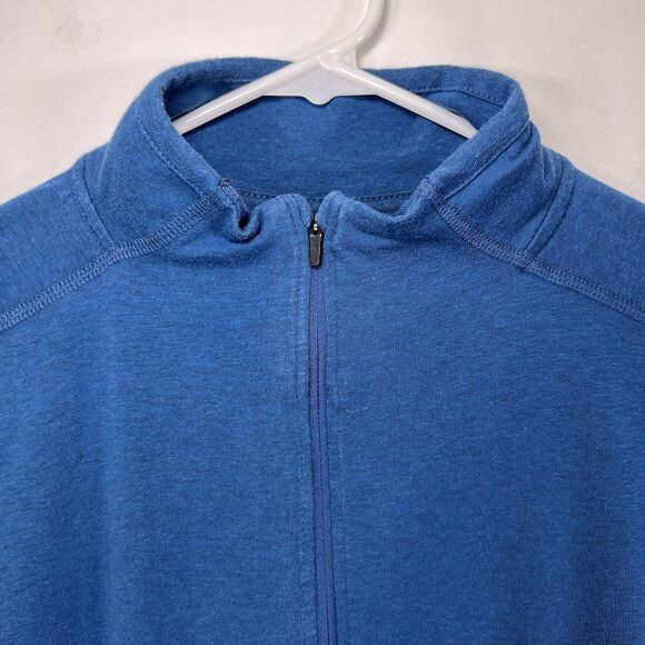 Carhartt Force Relaxed Fit 1/4 Zip Pullover Mens Size Medium Blue Pocket Logo - Picture 2 of 11